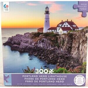 Portland Head Lighthouse 500 Piece Jigsaw Puzzle & Poster 14” x 18” by Ceaco USA